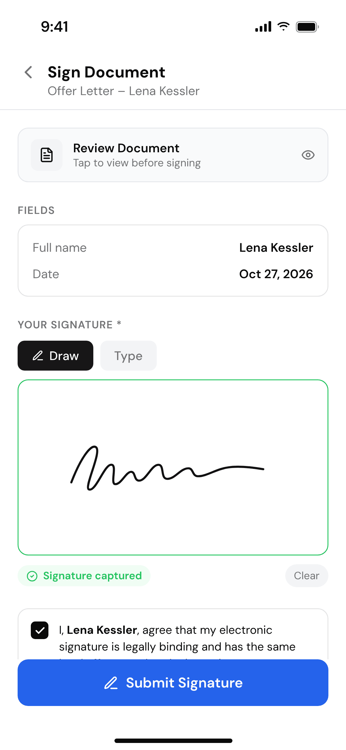 Sign in the Connekt mobile app